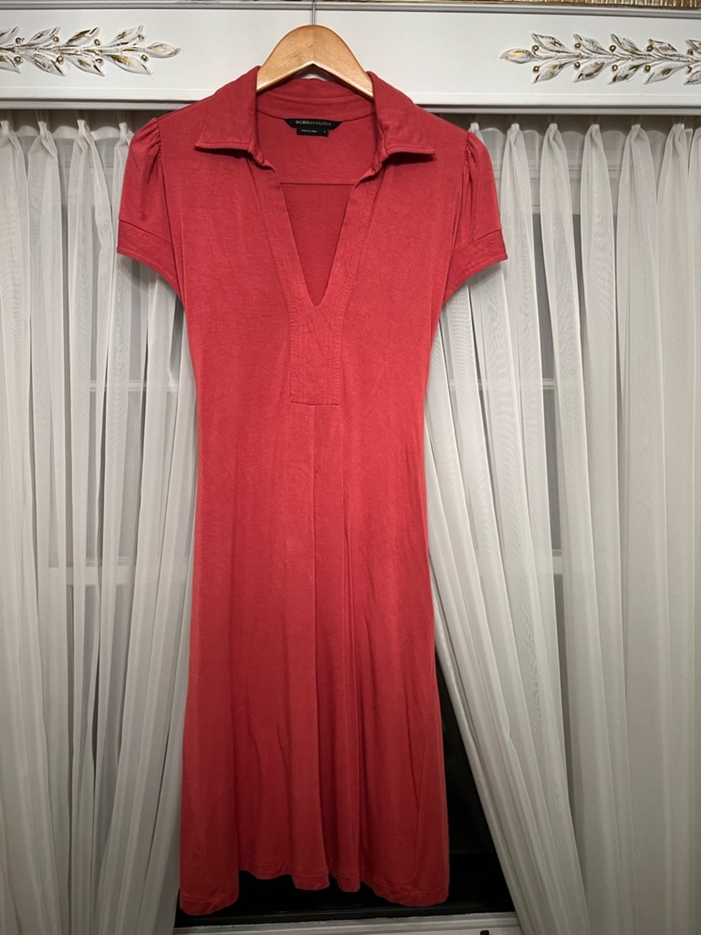 BCBGMaxAzria Coral Midi Polo Dress